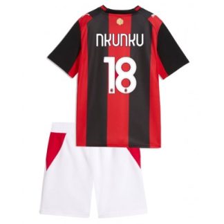 Køb  AC Milan Christopher Nkunku #18 hjemmebanetrøje sæt til børn 2026-27