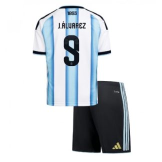 Køb Argentina Julian Alvarez #9 hjemmebanetrøje sæt til børn VM 2026 på nettet Køb Argentina Julian Alvarez #9 hjemmebanetrøje sæt til børn VM 2026