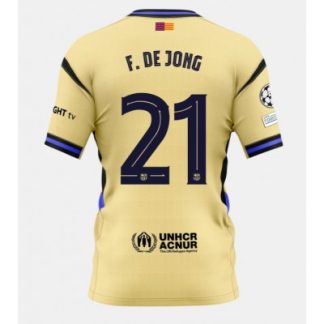 Køb  Barcelona Frenkie de Jong #21 Udebanetrøje 2025-26 herre fodbold trøje kortærmet