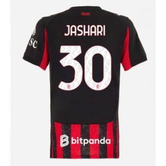 Køb  AC Milan Ardon Jashari #30 Hjemmebanetrøje Dame Fodboldtrøjer 2025-26 Kortærmet