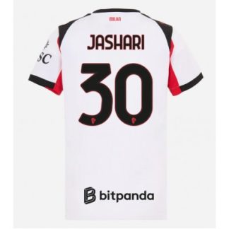Køb  AC Milan Ardon Jashari #30 Udebanetrøje Dame Fodboldtrøjer 2025-26 Kortærmet