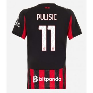 Køb  AC Milan Christian Pulisic #11 Hjemmebanetrøje Dame Fodboldtrøjer 2025-26 Kortærmet