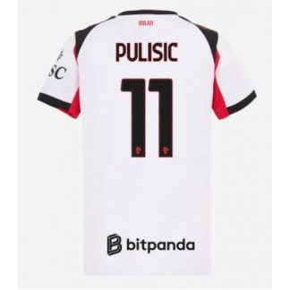 Køb  AC Milan Christian Pulisic #11 Udebanetrøje Dame Fodboldtrøjer 2025-26 Kortærmet