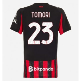 Køb  AC Milan Fikayo Tomori #23 Hjemmebanetrøje Dame Fodboldtrøjer 2025-26 Kortærmet