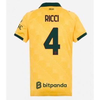Køb  AC Milan Samuele Ricci #4 Tredjetrøje Dame Fodboldtrøjer 2025-26 Kortærmet