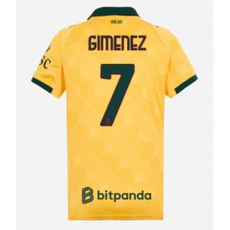 Køb  AC Milan Santiago Gimenez #7 Tredjetrøje Dame Fodboldtrøjer 2025-26 Kortærmet