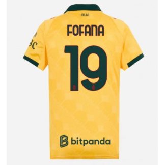 Køb  AC Milan Youssouf Fofana #19 Tredjetrøje Dame Fodboldtrøjer 2025-26 Kortærmet