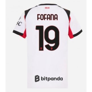 Køb  AC Milan Youssouf Fofana #19 Udebanetrøje Dame Fodboldtrøjer 2025-26 Kortærmet