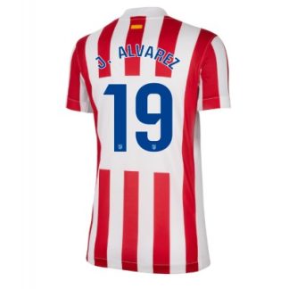Køb  Atletico Madrid Julian Alvarez #19 Hjemmebanetrøje Dame Fodboldtrøjer 2025-26 Kortærmet