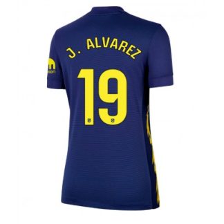 Køb  Atletico Madrid Julian Alvarez #19 Udebanetrøje Dame Fodboldtrøjer 2025-26 Kortærmet