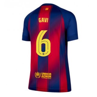 Køb  Barcelona Paez Gavi #6 Hjemmebanetrøje Dame Fodboldtrøjer 2025-26 Kortærmet