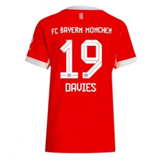 Køb  Bayern Munich Alphonso Davies #19 Hjemmebanetrøje Dame Fodboldtrøjer 2025-26 Kortærmet
