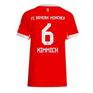 Køb  Bayern Munich Joshua Kimmich #6 Hjemmebanetrøje Dame Fodboldtrøjer 2025-26 Kortærmet