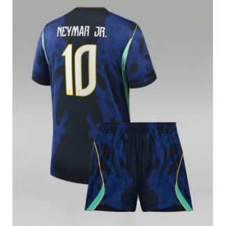 Køb  Brasilien Neymar Jr #10 Udebanetrøje sæt til børn VM 2026 3
