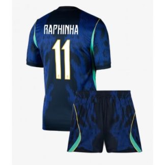 Køb  Brasilien Raphinha Belloli #11 Udebanetrøje sæt til børn VM 2026 3