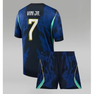 Køb  Brasilien Vinicius Junior #7 Udebanetrøje sæt til børn VM 2026 3