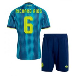 Køb  Colombia Richard Rios #6 Udebanetrøje sæt til børn VM 2026 3