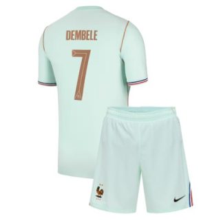 Køb  Frankrig Ousmane Dembele #7 Udebanetrøje sæt til børn VM 2026 3