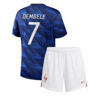 Køb  Frankrig Ousmane Dembele #7 hjemmebanetrøje sæt til børn VM 2026