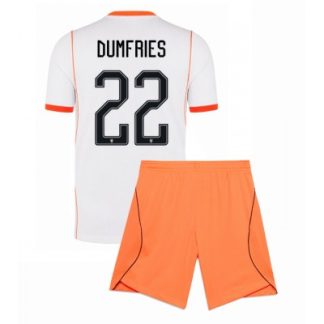 Køb  Holland Denzel Dumfries #22 Udebanetrøje sæt til børn VM 2026 3