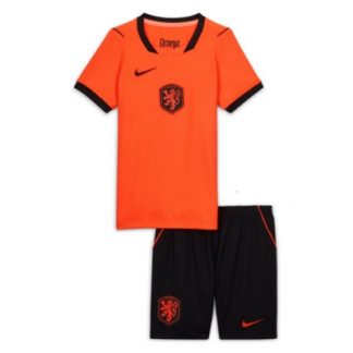 Køb  Holland Udebanetrøje sæt til børn VM 2026 hvid og orange