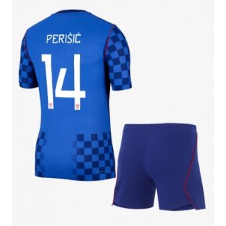 Køb  Kroatien Ivan Perisic #14 Udebanetrøje sæt til børn VM 2026 3