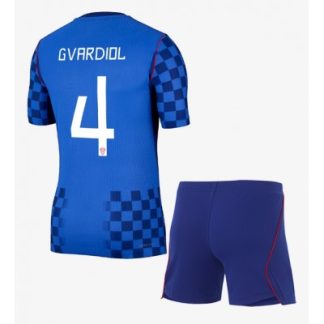 Køb  Kroatien Josko Gvardiol #4 Udebanetrøje sæt til børn VM 2026 3