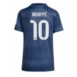 Køb  Real Madrid Kylian Mbappe #10 Udebanetrøje Dame Fodboldtrøjer 2025-26 Kortærmet