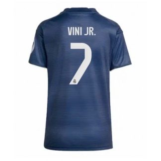 Køb  Real Madrid Vinicius Junior #7 Udebanetrøje Dame Fodboldtrøjer 2025-26 Kortærmet