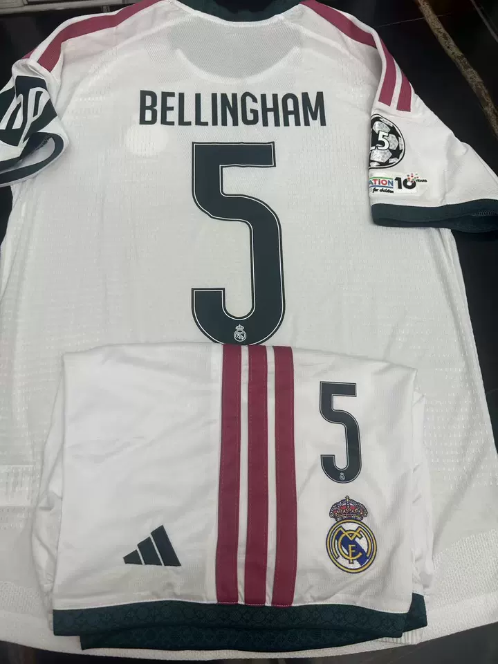 Real Madrid børn Jude Bellingham hjemmebanetrøje